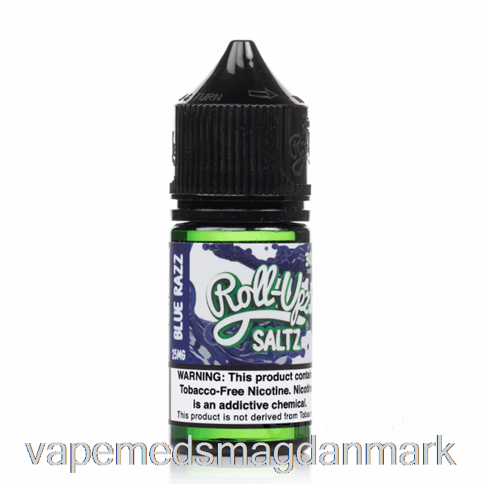 Vape Med Smag Blå Hindbær - Juice Roll-upz Salt - 30ml 25mg